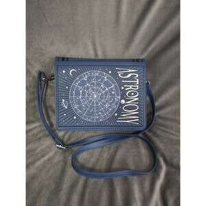 Mad Engine Astronomy Crossbody Purse Bag TikTok Viral Zodiac Book Blue White